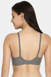 Clovia Double Layered Non Wired Full Coverage T-Shirt Bra - Grey — thumbnail 4