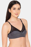 Clovia Double Layered Non Wired Full Coverage T-Shirt Bra - Grey — thumbnail 2