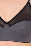 Clovia Double Layered Non Wired Full Coverage T-Shirt Bra - Grey — thumbnail 5