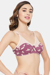 Clovia Single Layered Non Wired Full Coverage T-Shirt Bra - Maroon — thumbnail 2