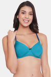 Clovia Padded Non Wired Full Coverage T-Shirt Bra - Blue — thumbnail 2