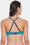 Clovia Padded Non Wired Full Coverage T-Shirt Bra - Blue — thumbnail 4