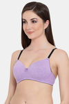 Clovia Push Up Non Wired Full Coverage T-Shirt Bra - Peach — thumbnail 3