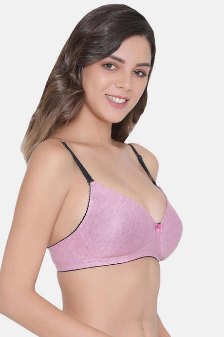 Clovia Padded Non Wired Medium Coverage Push-Up Bra - Pink — image 2