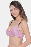 Clovia Padded Non Wired Medium Coverage Push-Up Bra - Pink — thumbnail 3
