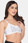 Clovia Double Layered Non Wired Full Coverage T-Shirt Bra - White — thumbnail 2