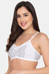 Clovia Double Layered Non Wired Full Coverage T-Shirt Bra - White — thumbnail 3