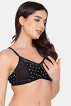 Clovia Double Layered Non Wired Full Coverage T-Shirt Bra - Black — thumbnail 2