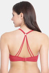 Clovia Single Layered Non Wired Full Coverage T-Shirt Bra - Red — thumbnail 4