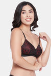 Clovia Padded Non Wired Full Coverage T-Shirt Bra - Black — thumbnail 2