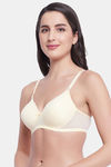 Clovia Padded Non Wired Full Coverage T-Shirt Bra - Beige — thumbnail 3