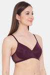 Clovia Padded Non Wired Full Coverage T-Shirt Bra - Purple — thumbnail 2
