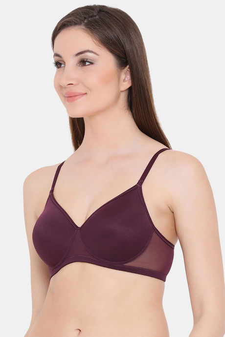 Clovia Padded Non Wired Full Coverage T-Shirt Bra - Purple — image 3