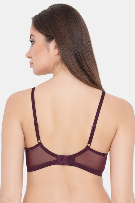 Clovia Padded Non Wired Full Coverage T-Shirt Bra - Purple — image 4