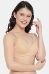 Clovia Padded Non Wired Full Coverage T-Shirt Bra - Beige — thumbnail 2