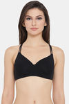 Clovia Padded Non Wired Full Coverage T-Shirt Bra - Black — thumbnail 1