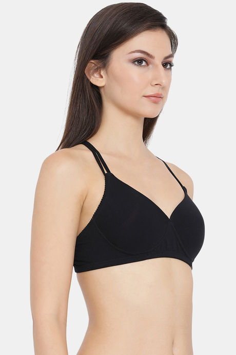 Clovia Padded Non Wired Full Coverage T-Shirt Bra - Black — image 2