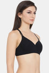 Clovia Padded Non Wired Full Coverage T-Shirt Bra - Black — thumbnail 2