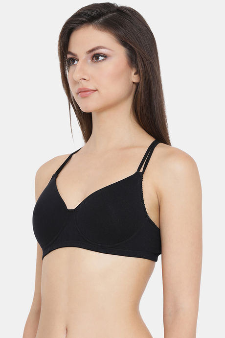 Clovia Padded Non Wired Full Coverage T-Shirt Bra - Black — image 3