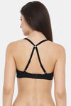 Clovia Padded Non Wired Full Coverage T-Shirt Bra - Black — thumbnail 4