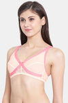Clovia Single Layered Non Wired Full Coverage T-Shirt Bra - Pink — thumbnail 3