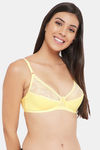 Clovia Double Layered Non Wired Full Coverage T-Shirt Bra - Yellow — thumbnail 2