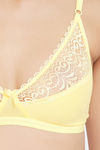 Clovia Double Layered Non Wired Full Coverage T-Shirt Bra - Yellow — thumbnail 5