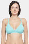 Clovia Double Layered Non Wired Medium Coverage T-Shirt Bra - Green — thumbnail 1