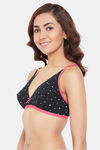 Clovia Double Layered Non Wired Medium Coverage T-Shirt Bra - Black — thumbnail 3