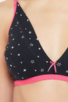 Clovia Double Layered Non Wired Medium Coverage T-Shirt Bra - Black — thumbnail 5