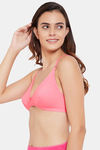 Clovia Double Layered Non Wired Medium Coverage T-Shirt Bra - Pink — thumbnail 3