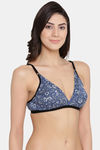 Clovia Double Layered Non Wired Medium Coverage T-Shirt Bra - Blue — thumbnail 2