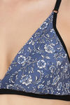 Clovia Double Layered Non Wired Medium Coverage T-Shirt Bra - Blue — thumbnail 5