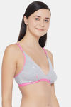 Clovia Single Layered Non Wired Medium Coverage T-Shirt Bra - Grey — thumbnail 2
