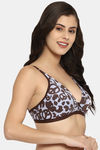 Clovia Double Layered Non Wired Medium Coverage T-Shirt Bra - Brown — thumbnail 2
