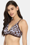 Clovia Double Layered Non Wired Medium Coverage T-Shirt Bra - Brown — thumbnail 3