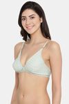 Clovia Double Layered Non Wired Medium Coverage T-Shirt Bra - Green — thumbnail 3