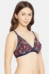 Clovia Double Layered Non Wired Medium Coverage T-Shirt Bra - Blue — thumbnail 2