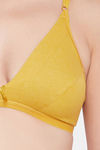 Clovia Single Layered Non Wired Medium Coverage T-Shirt Bra - Mustard — thumbnail 5