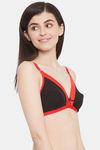 Clovia Double Layered Non Wired Medium Coverage T-Shirt Bra - Black — thumbnail 2