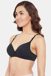 Clovia Padded Non Wired Medium Coverage T-Shirt Bra - Black — thumbnail 3