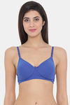 Clovia Padded Non Wired Medium Coverage Push-Up Bra - Blue — thumbnail 1