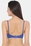 Clovia Padded Non Wired Medium Coverage Push-Up Bra - Blue — thumbnail 4