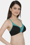 Clovia Single Layered Non Wired Full Coverage T-Shirt Bra - Black — thumbnail 2