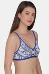 Clovia Single Layered Non Wired Medium Coverage T-Shirt Bra - Blue — thumbnail 2