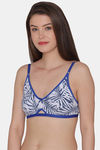 Clovia Single Layered Non Wired Medium Coverage T-Shirt Bra - Blue — thumbnail 3