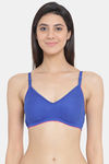 Clovia Single Layered Non Wired Full Coverage T-Shirt Bra - Blue — thumbnail 1