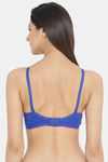 Clovia Single Layered Non Wired Full Coverage T-Shirt Bra - Blue — thumbnail 4