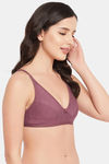 Clovia Single Layered Non Wired Medium Coverage T-Shirt Bra - Purple — thumbnail 2