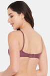 Clovia Single Layered Non Wired Medium Coverage T-Shirt Bra - Purple — thumbnail 4